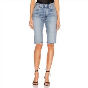 Agolde Carrie long length slim shorts